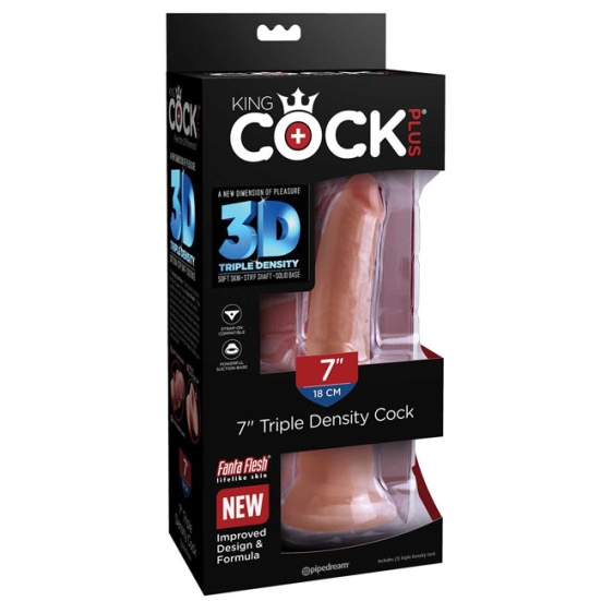 Фаллос King Cock Plus 7&quot; Triple Density
